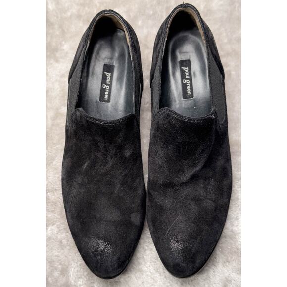 Paul Green Black Suede Chelsea Slip-on Low Ankle Boots Womens UK 5 US Size 7.5 - Picture 11 of 16